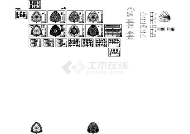 三层钢框架结构国际游艇会展中心建筑结构图-图二