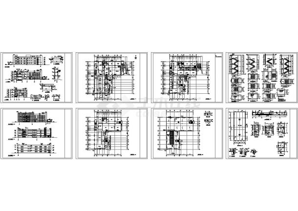 某市文化娱乐建筑设计施工图-图一