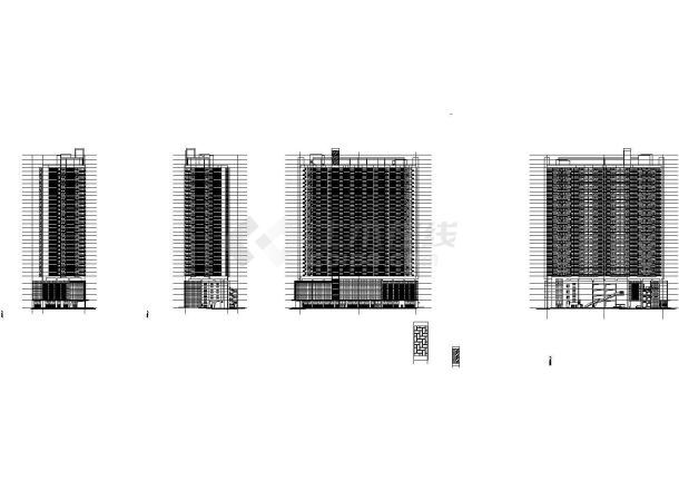 东门某三十二层商住楼建筑扩初图-图二