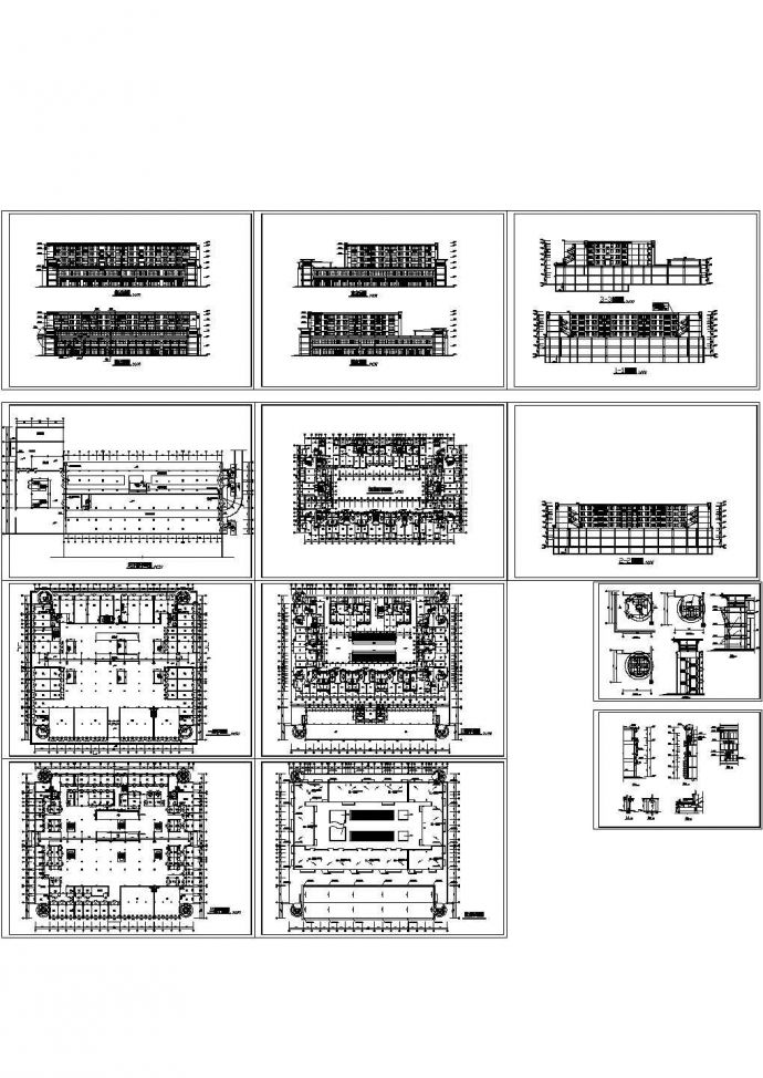 某6层框架结构商住综合楼设计cad全套建筑施工图（标注详细，12张图）_图1