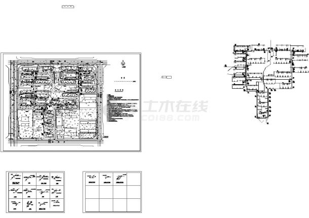 邯郸市某小区室外综合管网铺设工程CAD施工图-图二