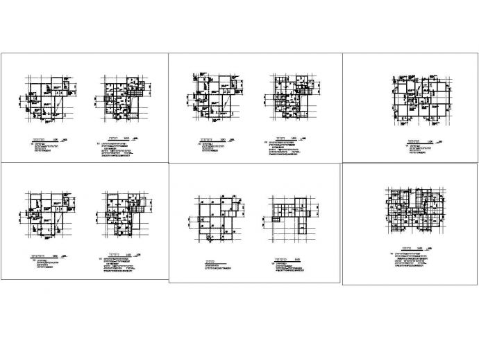 四层别墅及地下室结构设计CAD图_图1