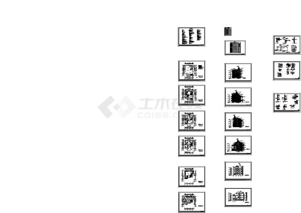 某四层复式别墅建施设计CAD图-图一