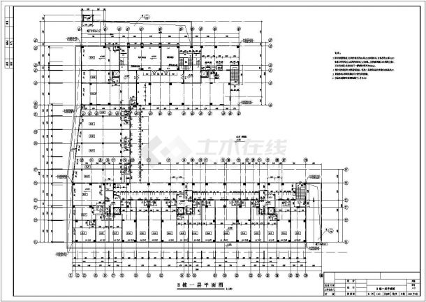 标准型及复式型混合高层住宅建筑设计施工图（含商业建筑）-图二
