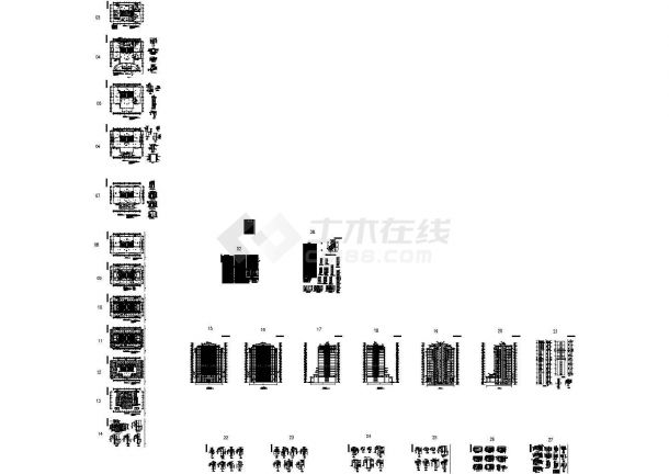 [泉州]某工业园区十八层办公综合楼建筑施工图-图二