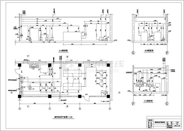 商场空调系统全套设计CAD平面布置图-图二