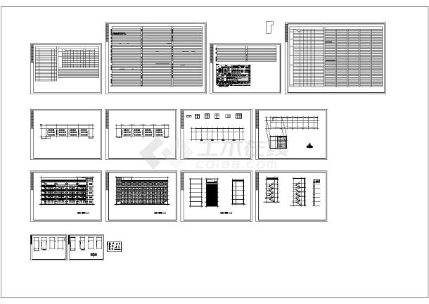 办公楼设计_某地现代风格五层办公楼建筑设计cad图（含效果图、模型）-图一