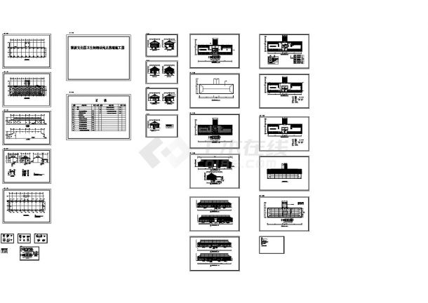 黎族文化园卫生间钢结构及基础施工图（CAD，17张图纸）-图二