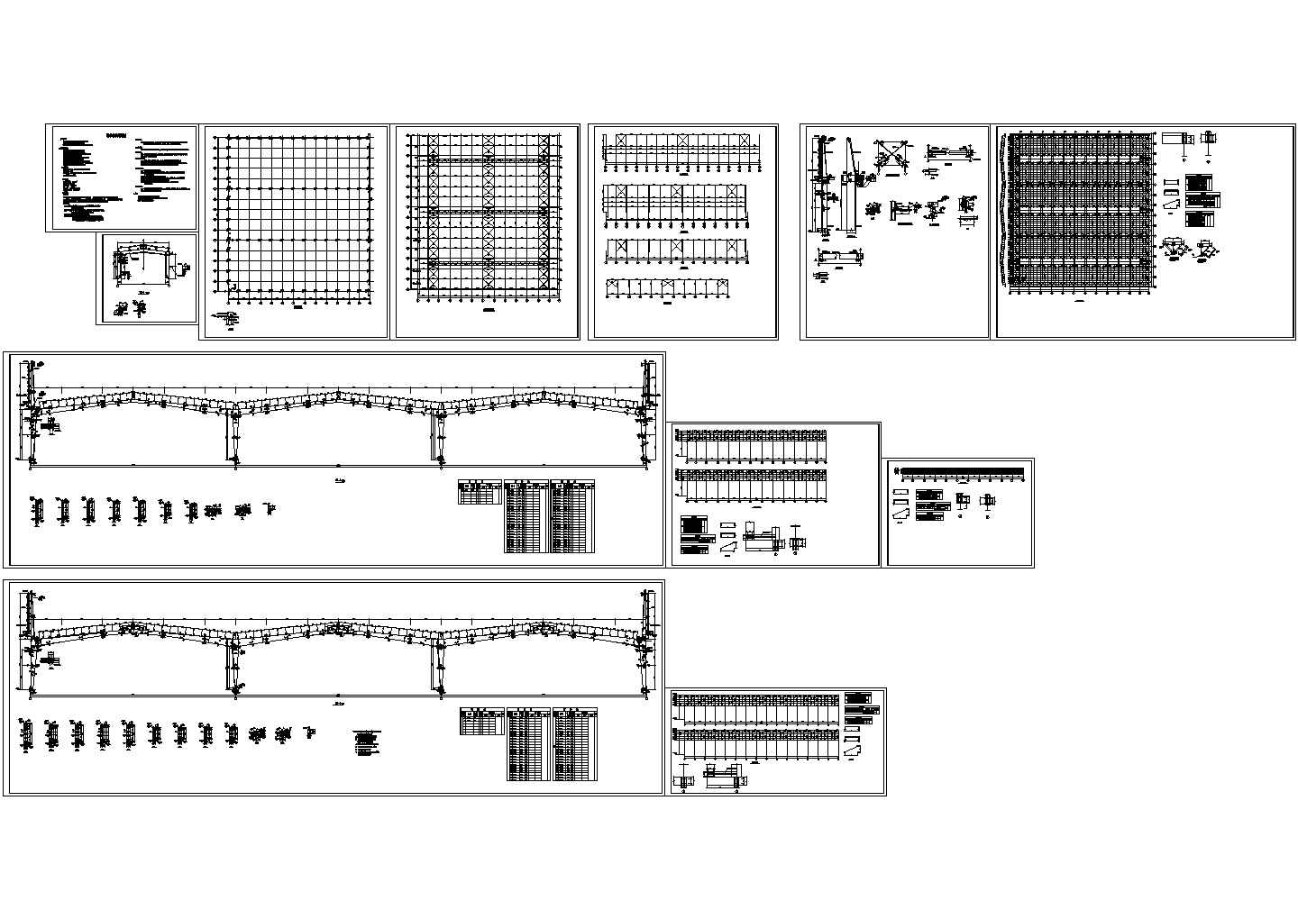 河南钢结构展厅钢结构展厅施工图纸（CAD，11张图纸）