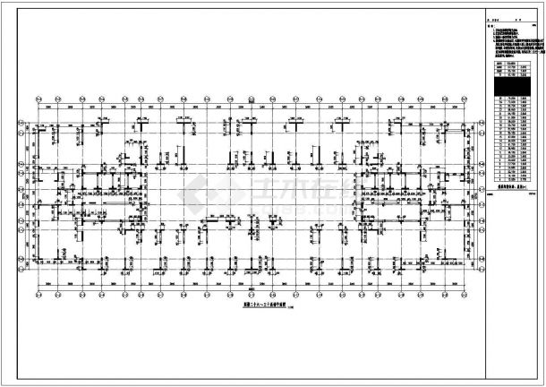 办公楼设计_浙江某超高层办公楼结构初步设计施工全套图（CAD，11张图纸）-图一