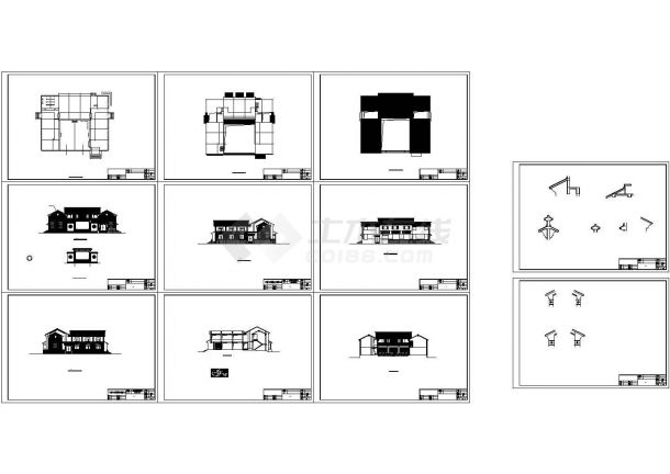 【云南省】大型中式商用民居式餐厅建筑设计CAD图纸-图一