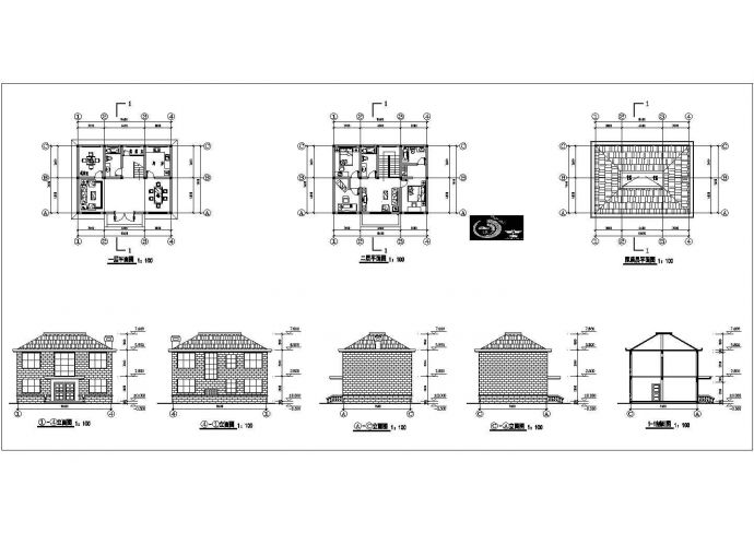 某市中心多层小型民居住宅设计施工方案图_图1