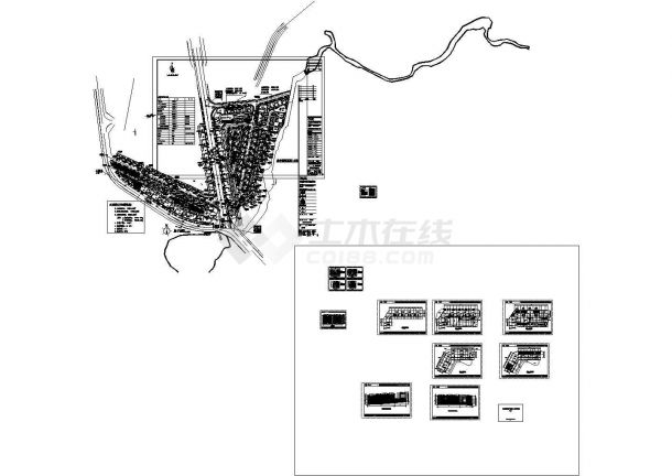 某旅游规划新型小镇新民居二期工程设计图纸-图一
