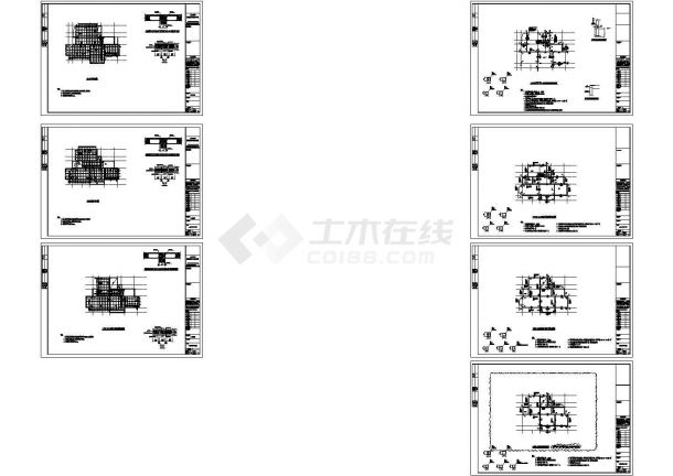 安徽某三层别墅空心板楼盖结构施工图-图一