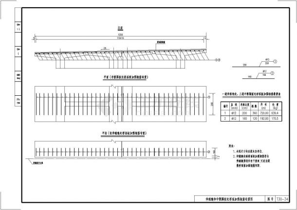 30mT梁上部构造桥面加强钢筋布置节点详图设计-图二