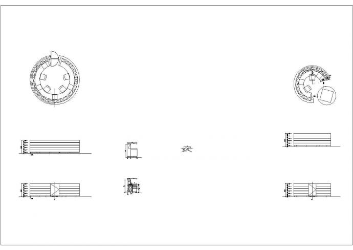 某美食广场施工CAD收银台构造节点设计详图_图1
