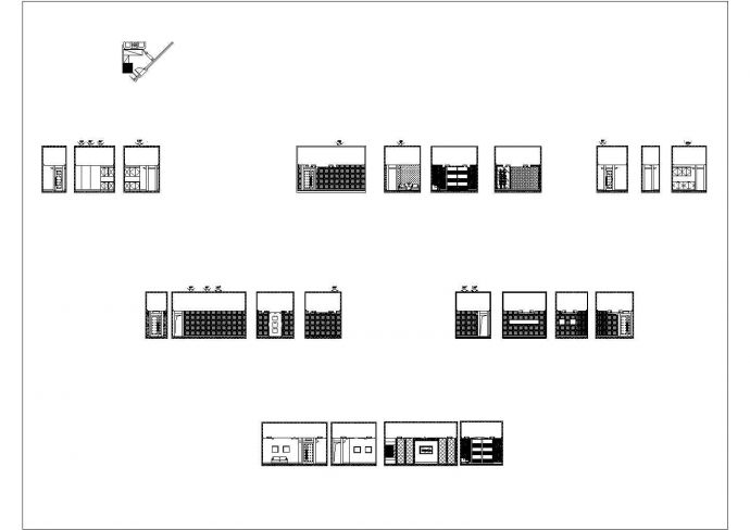 某大观园家常菜馆CAD包房大样节点构造设计图_图1