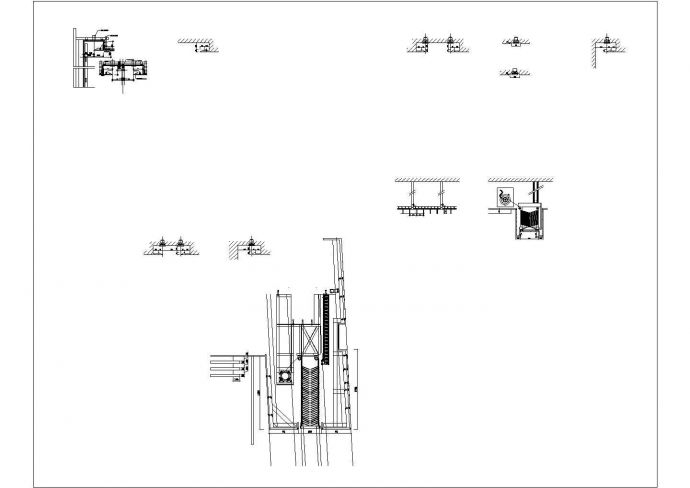 某美食广场施工CAD大样详细设计天花详图_图1