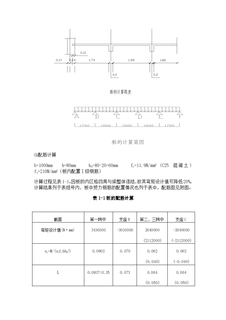 钢筋混凝土单向板肋梁楼盖课程设计步骤-图二