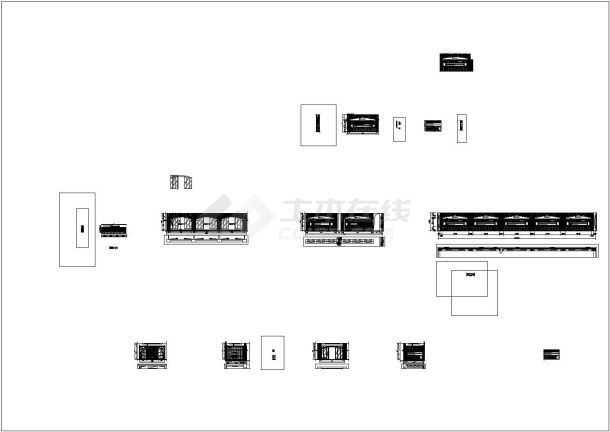 某美食城改造设计施工CAD名酒区立面图-图一