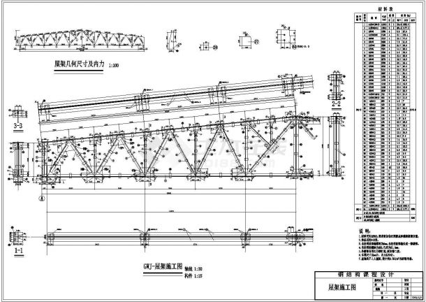 某钢屋架课程设计（结构图）-图二