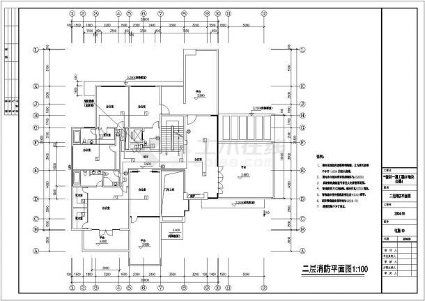 某三层别墅建筑结构电气暖通全套CAD图纸弱电平面图-图一