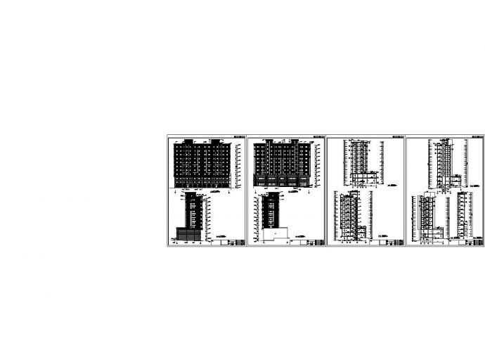 某十二层商住楼建筑施工图——12张CAD_图1