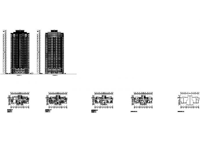 某二十四层一梯三住宅建筑方案图（12号楼）_图1