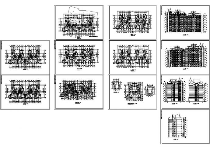 某小高层框架结构住宅楼设计cad全套建施图纸（甲级院设计，12张图）_图1