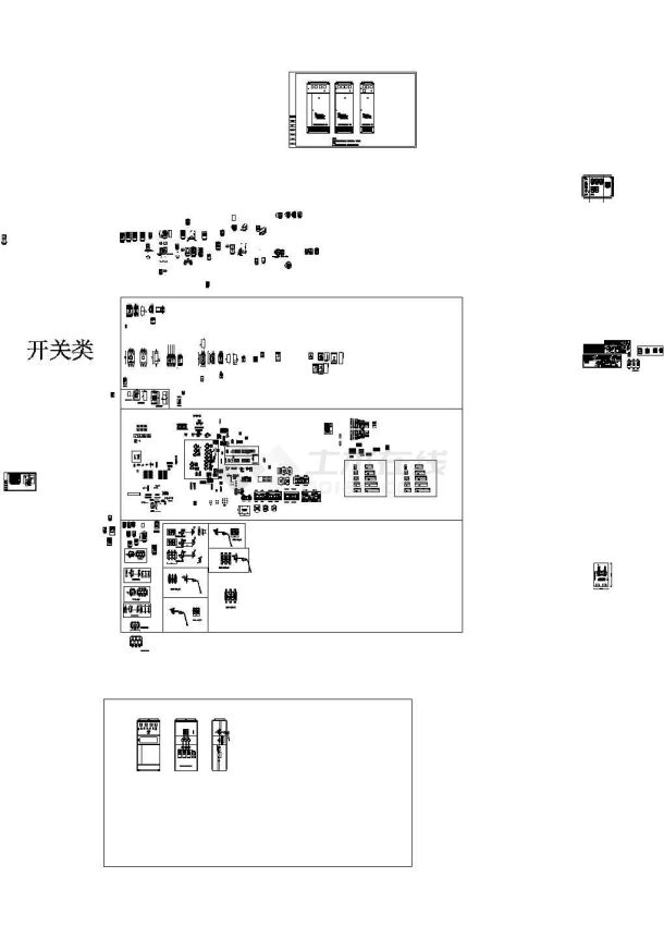 各种低压电器元件cad成套图-图一