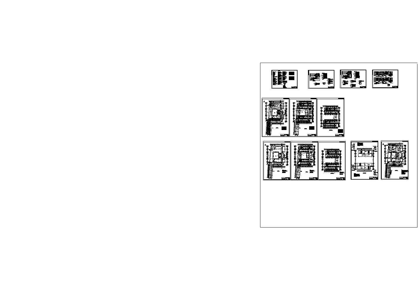 江西某学院宿舍楼全套电气施工设计cad图纸（含干线平面图）
