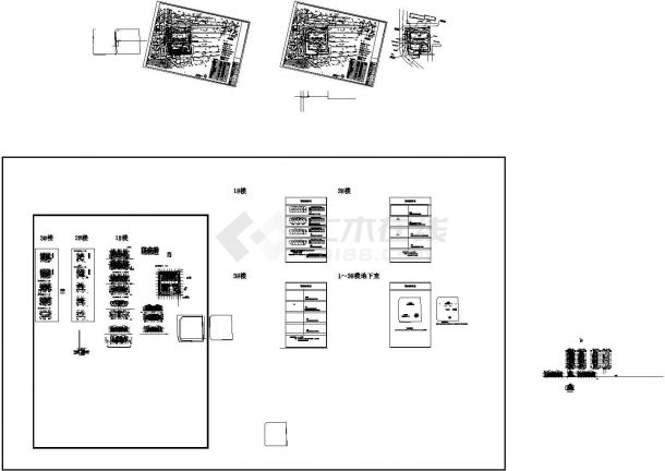 [新疆]某三层欧式联排别墅建筑施工图（含效果图）-图一