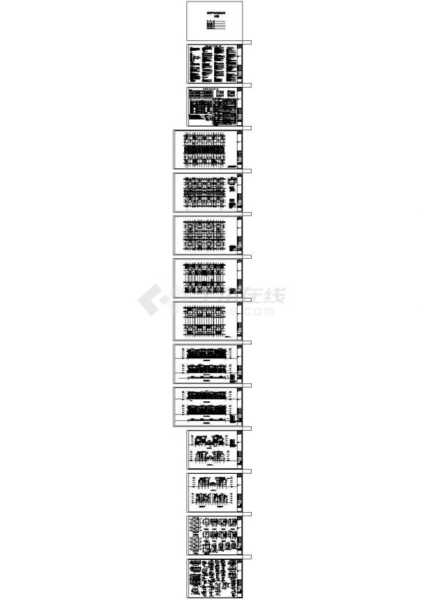 某三层中式联排别墅建筑施工图（八联排）-图二