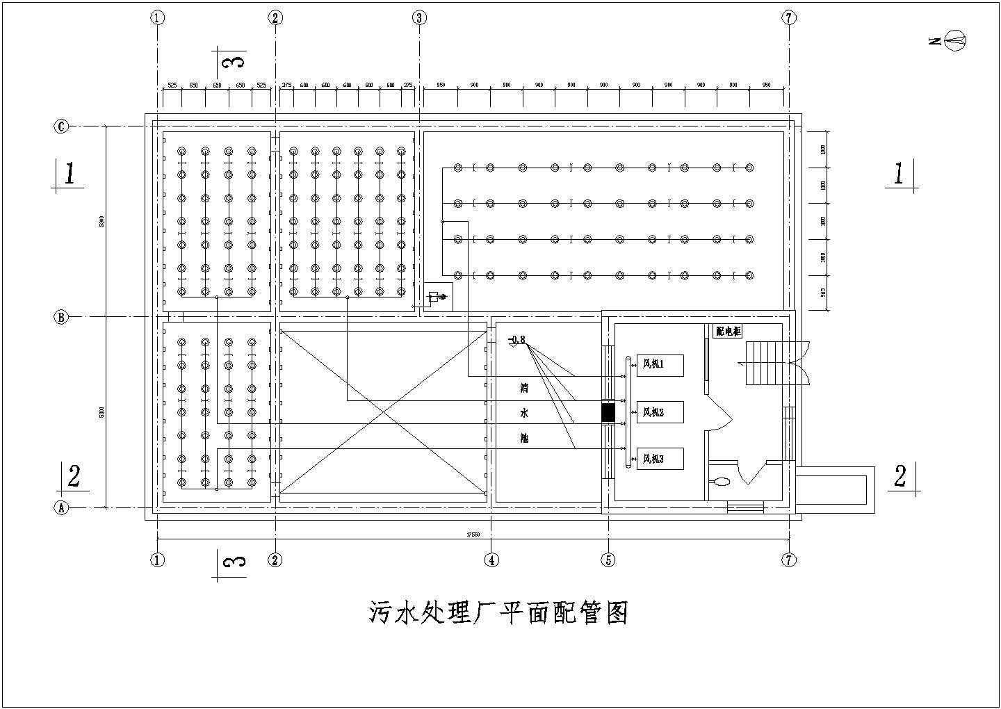 大连某污水厂CAD环保节点构造设计详细图纸