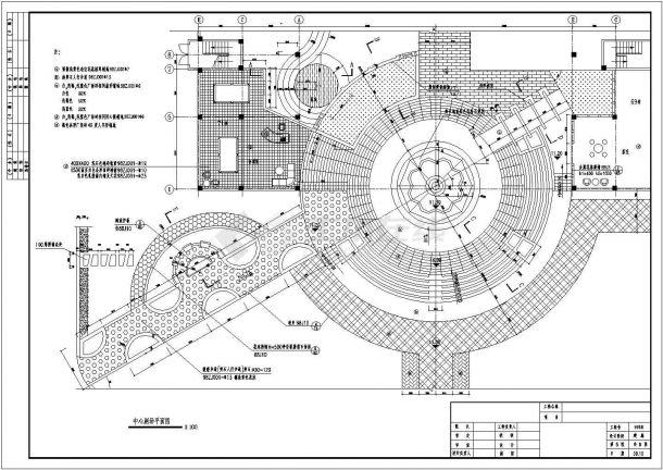 某公园广场景观园林全套CAD设计构造施工图-图一
