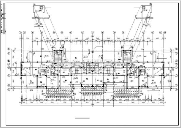某商住楼全套CAD设计构造节点完整建筑图-图一