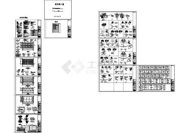 某酒店空中连廊钢结构设计CAD图纸-图一