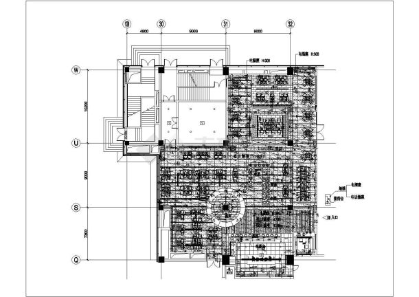 某全日制餐厅平面CAD设计构造节点完整图纸-图一