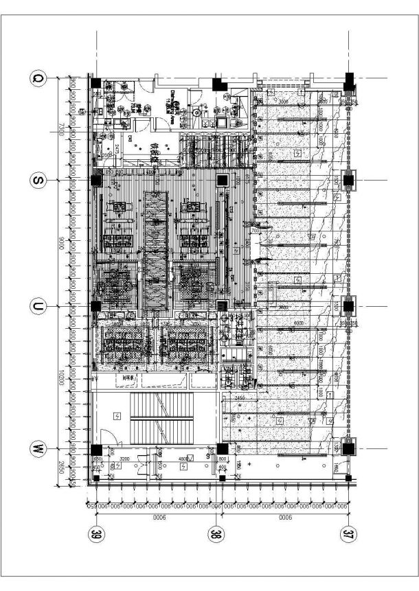 某日本餐厅CAD设计构造节点完整平面图-图一