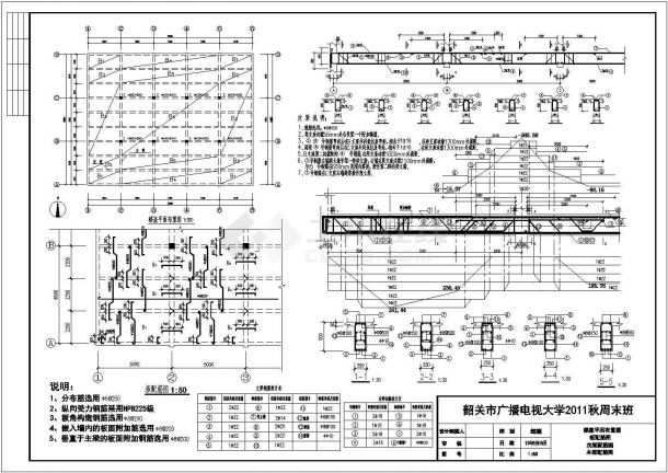 [学士]整体式单向板肋梁楼盖课程设计图-图一