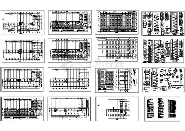 南京某区某十三层综合楼建筑CAD图纸-图一