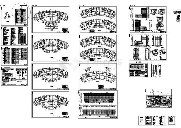 办公楼设计_[江苏]8层现代风格办公楼设计施工图纸-图一
