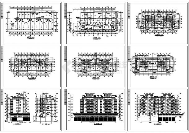 南京某区商住楼建筑施工CAD图纸-图一