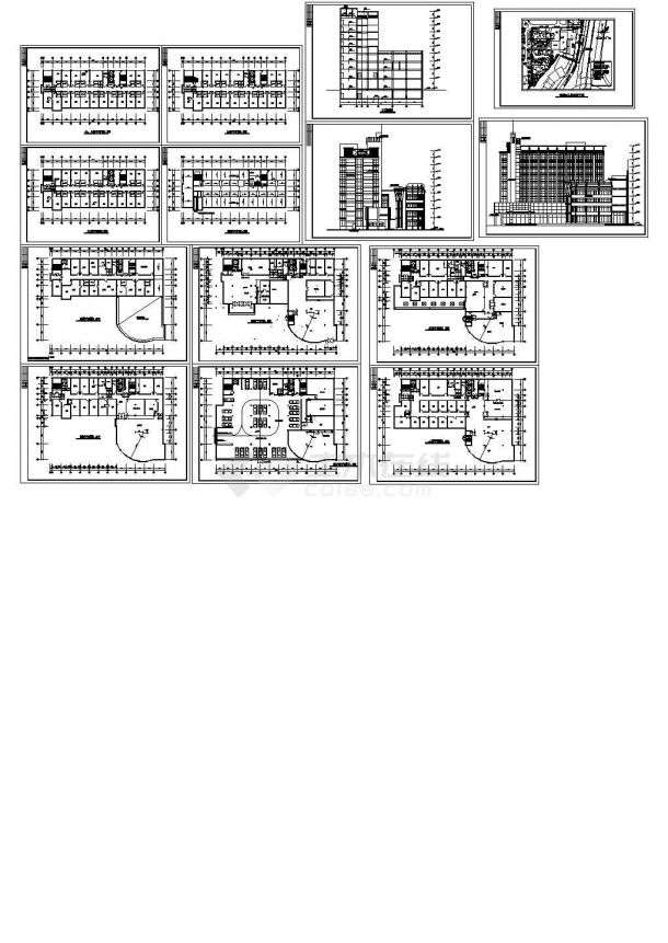 建德市人武部某综合楼方案施工方案CAD图纸-图一