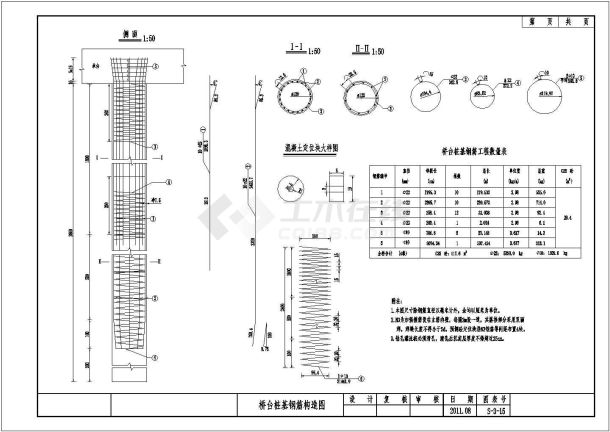 3×16m预应力简支空心板桥台基桩钢筋构造节点详图设计-图一