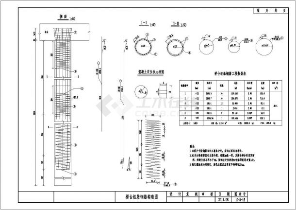 3×16m预应力简支空心板桥台基桩钢筋构造节点详图设计-图二
