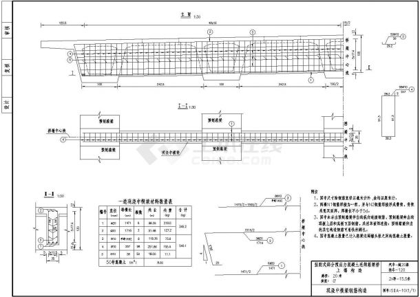 20m预应力混凝土连续箱梁中横梁钢筋构造节点详图设计-图一