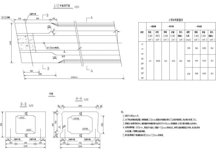 16m后张法预应力混凝土简支板一般构造节点详图设计_图1