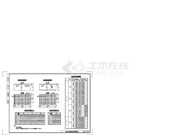 高填土石拱涵整体式基础钢筋构造节点详图设计-图二