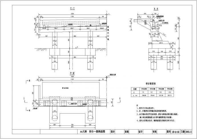 先简支后连续箱梁桥台一般构造节点详图设计_图1